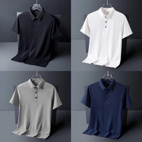 Poly Matte Solid Half Sleeves Men's Polo T-Shirt Pack Of 4